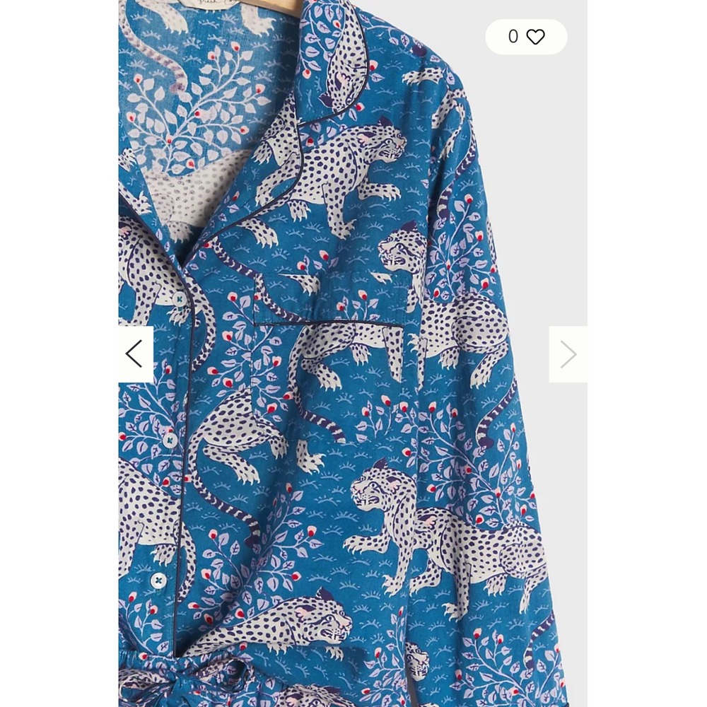 Printfresh Bagheera Indigo Long Sleeve‎ Sleep Top,
Size L,